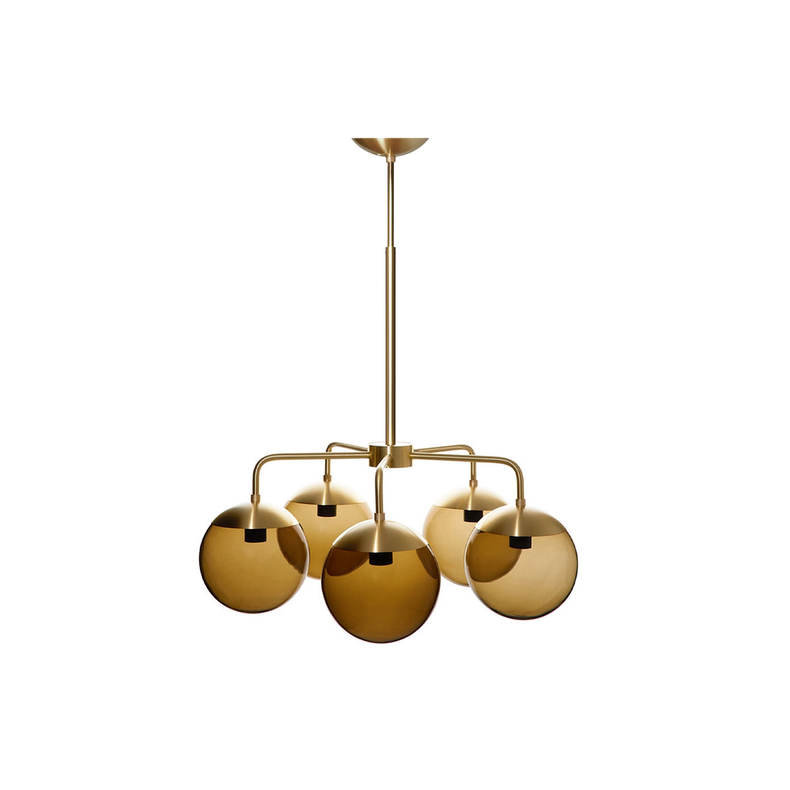 Lord 5 Chandelier - Brass/Brown (Height 650-925mm)