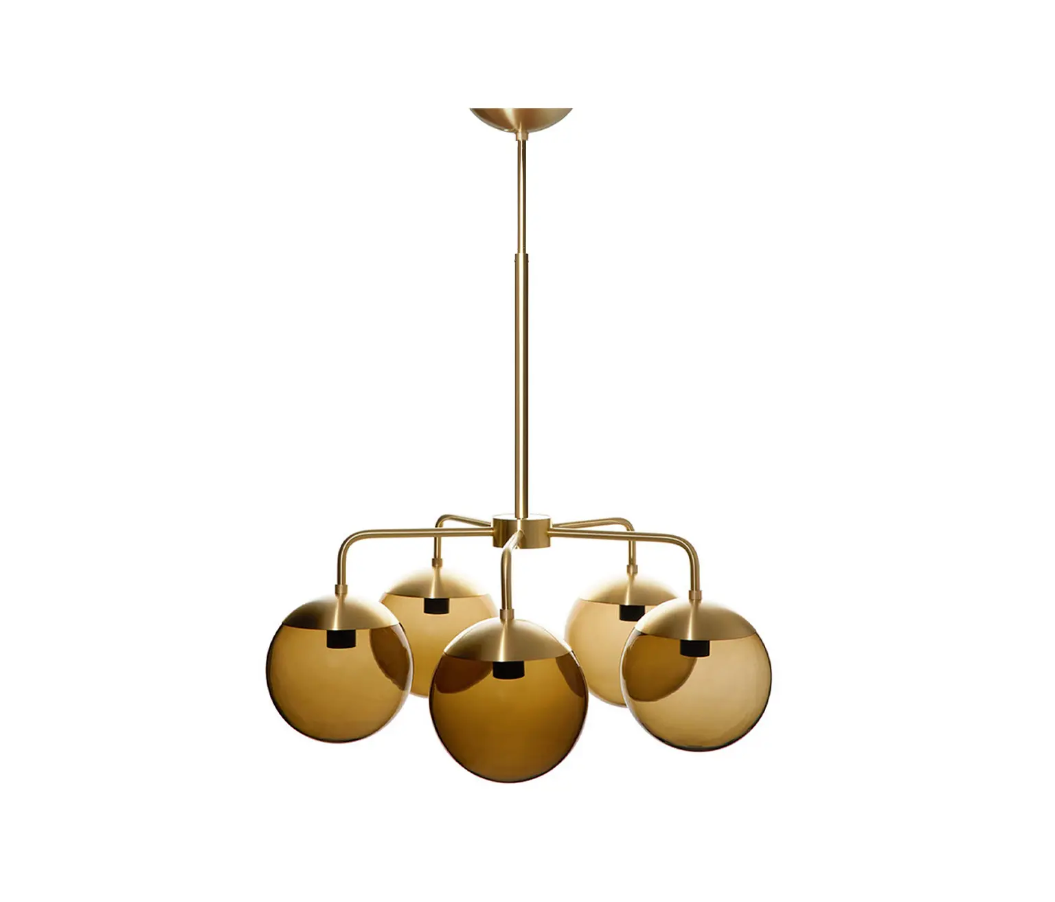 RUBN - Lord 5 Chandelier - Brass/Brown (Height 650-925mm)
