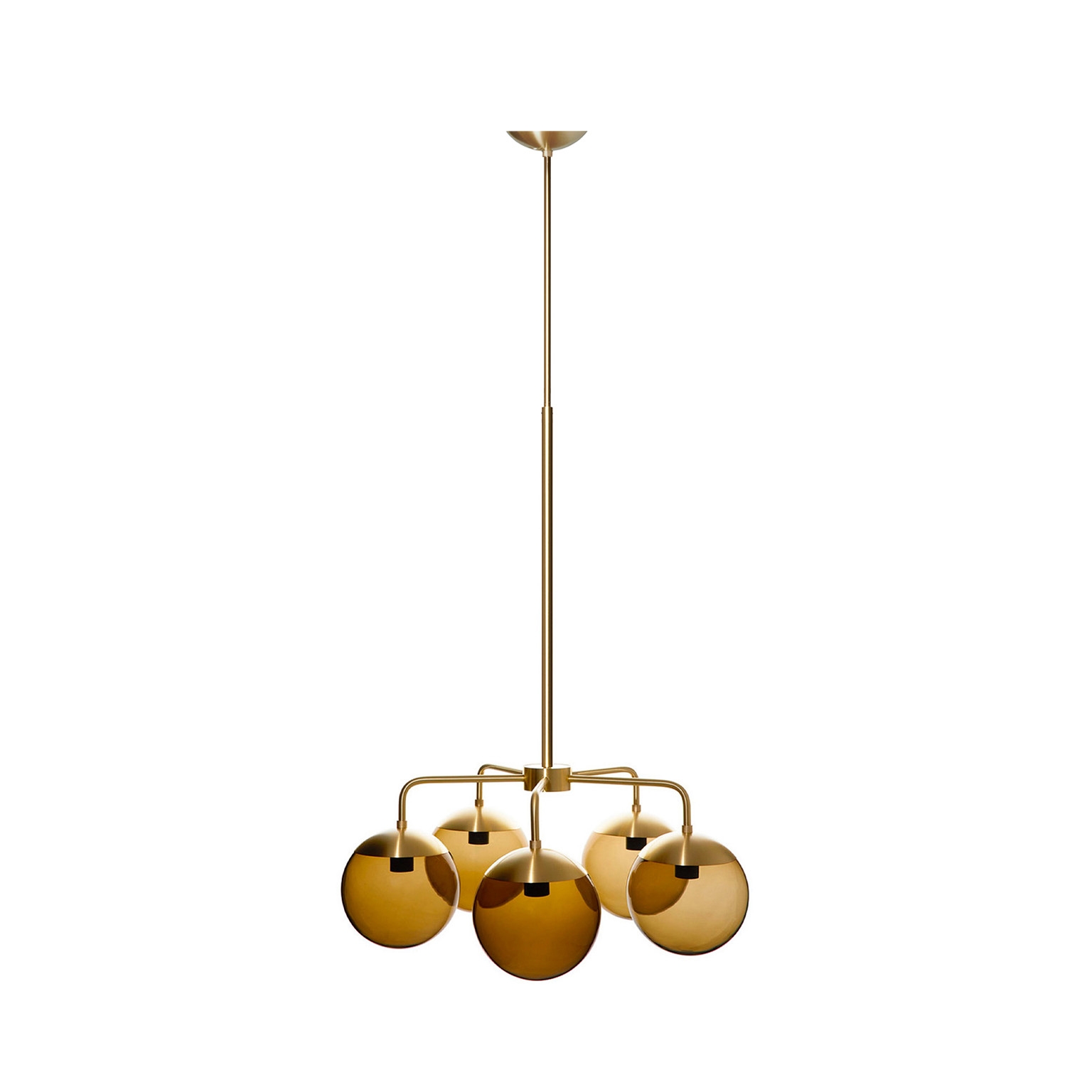 Lord 5 Chandelier - Brass/Brown (Height 950-1525mm)
