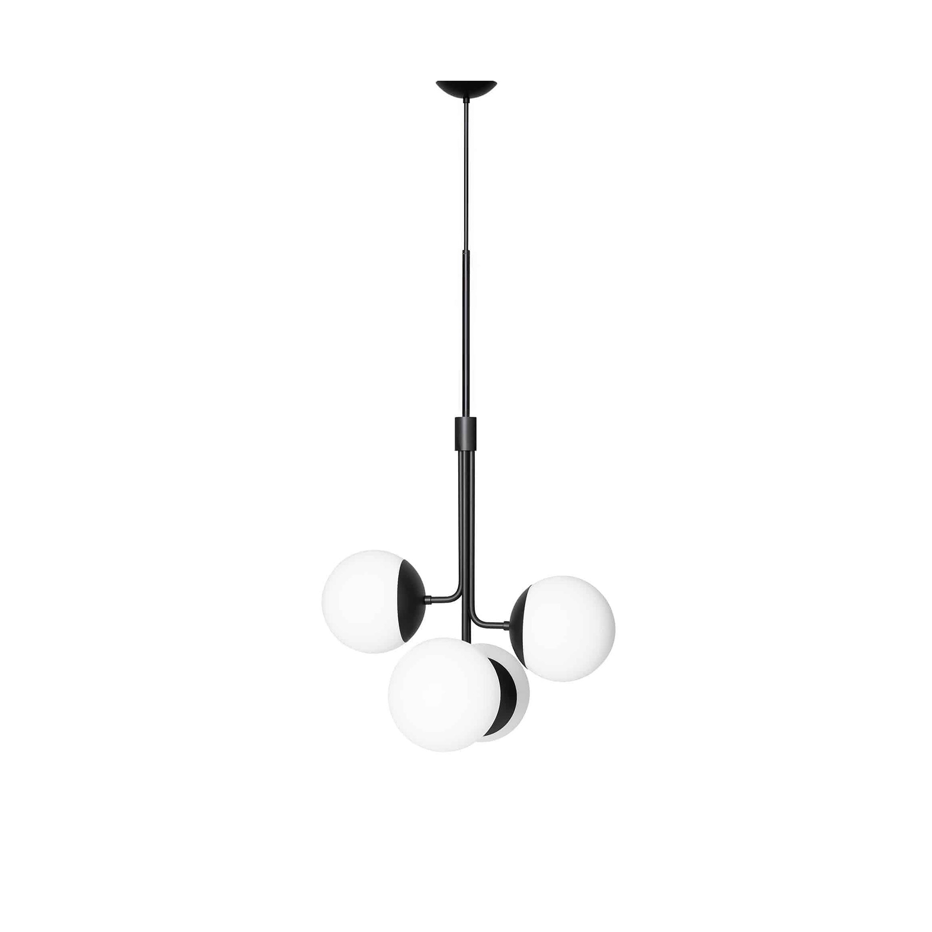 Lord Bouquet Chandelier - Black/Opal (1295-1870mm)