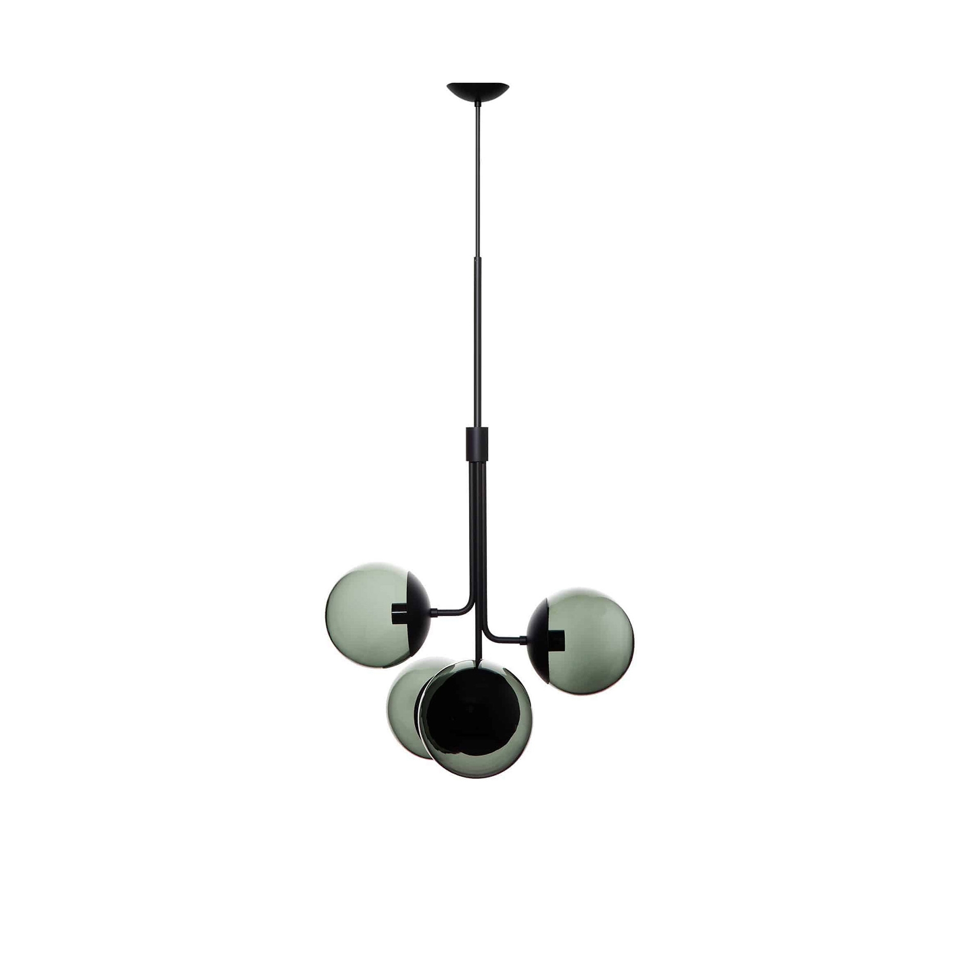 Lord Bouquet Chandelier - Black/Smoke (1295-1870mm)