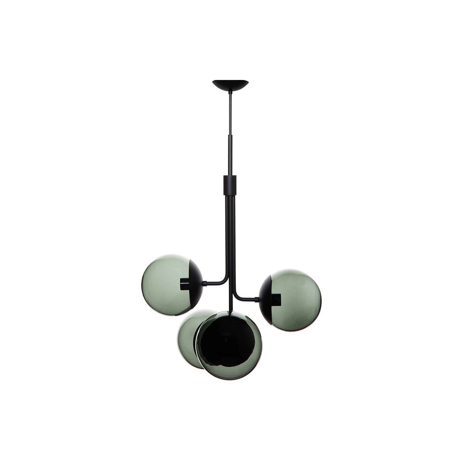 Lord Bouquet Chandelier - Black/Smoke (995-1270mm)