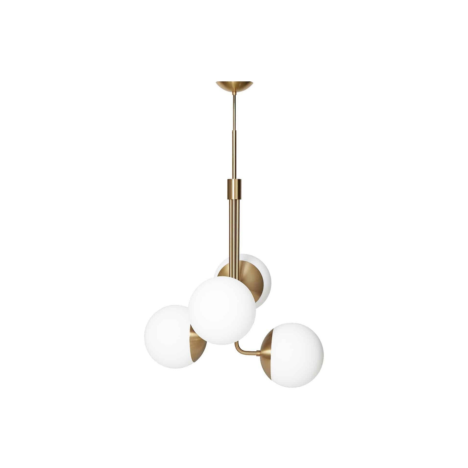 Lord Bouquet Chandelier - Brass/Opal (995-1270mm)