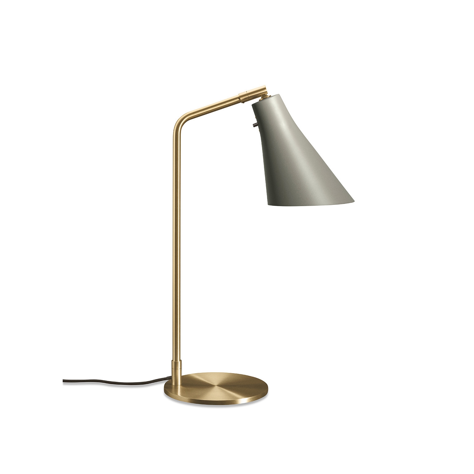 Miller Table - Silk Grey/Brass