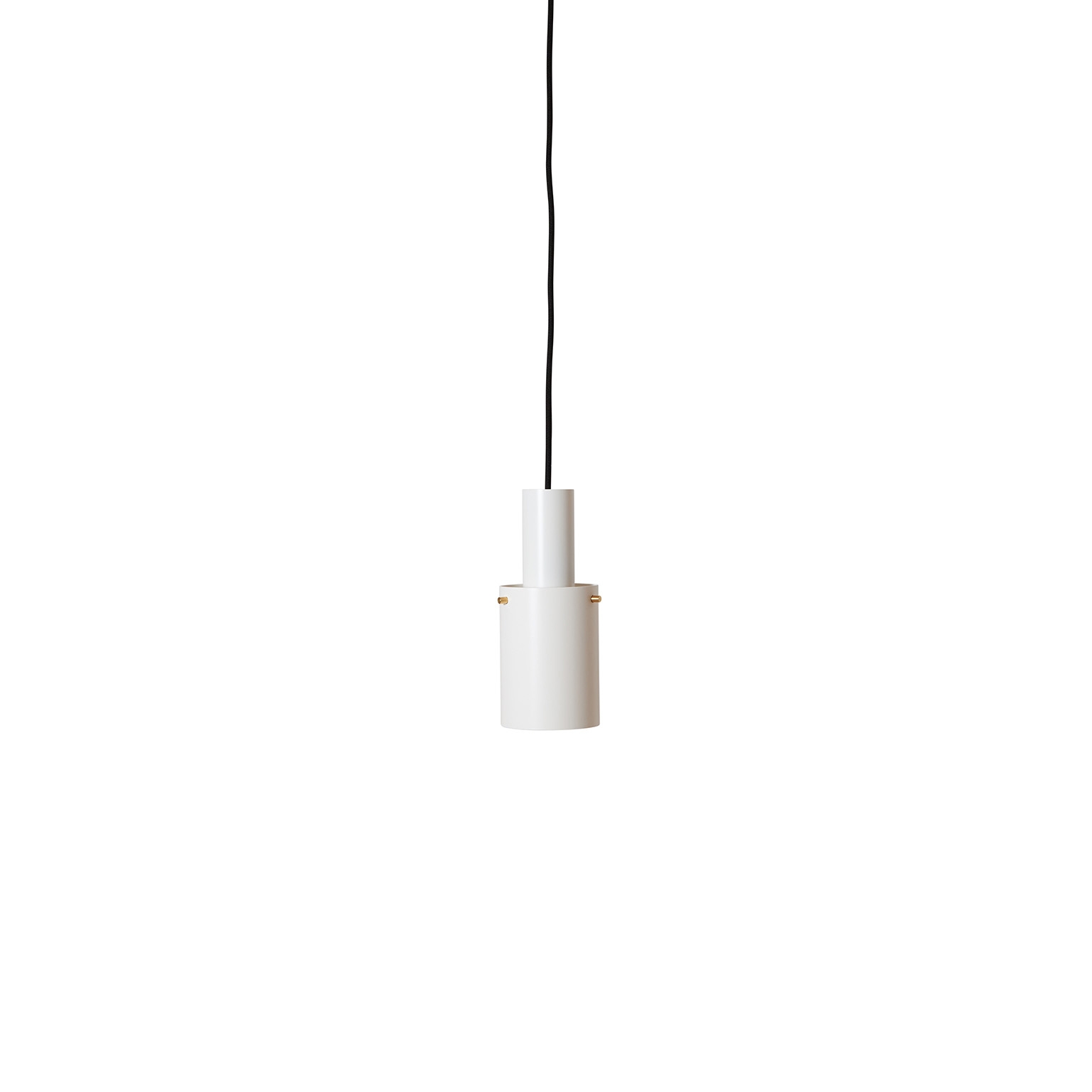 Volume 2 Pendant - Medium - White/Brass