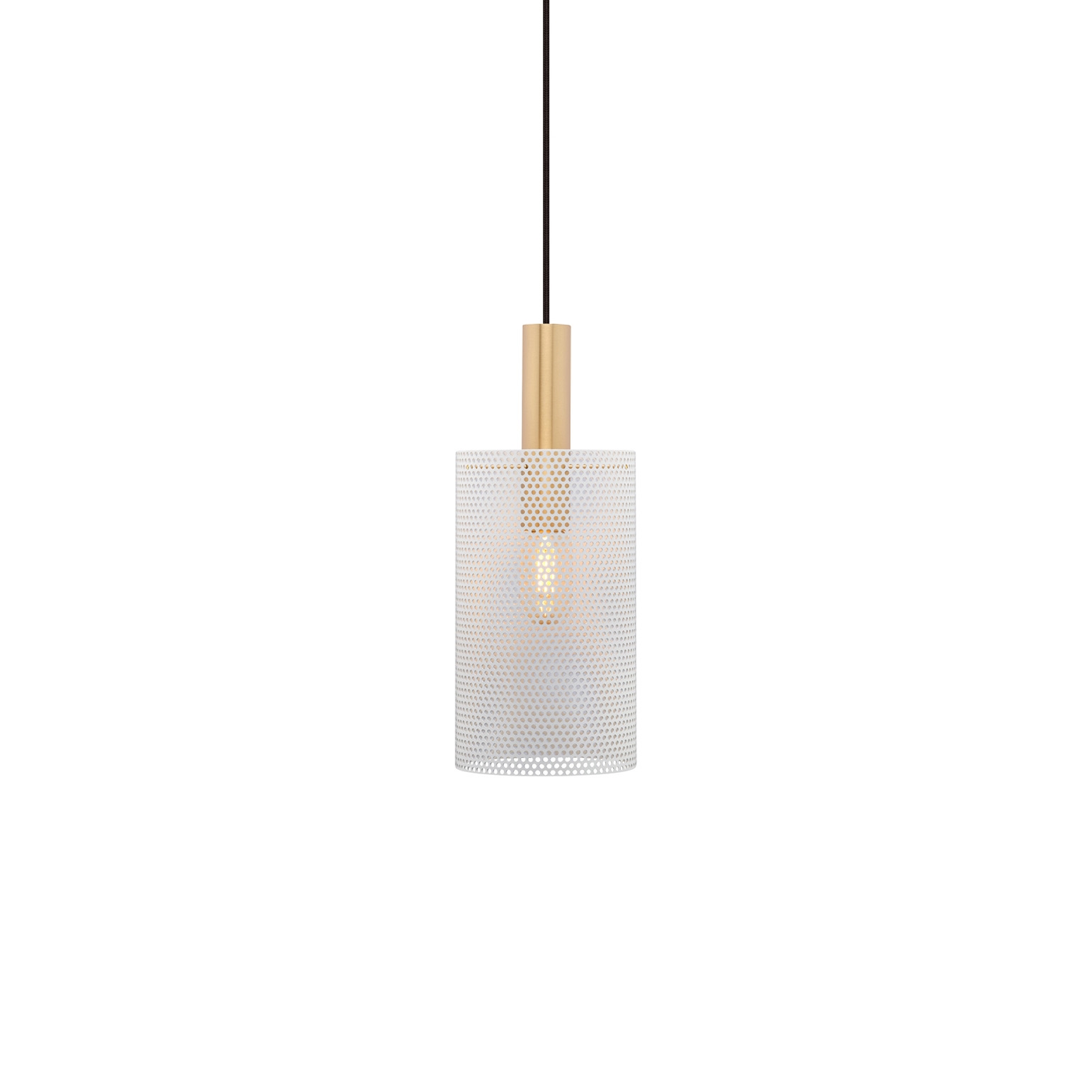 Vouge Pendant - Medium - White/Brass