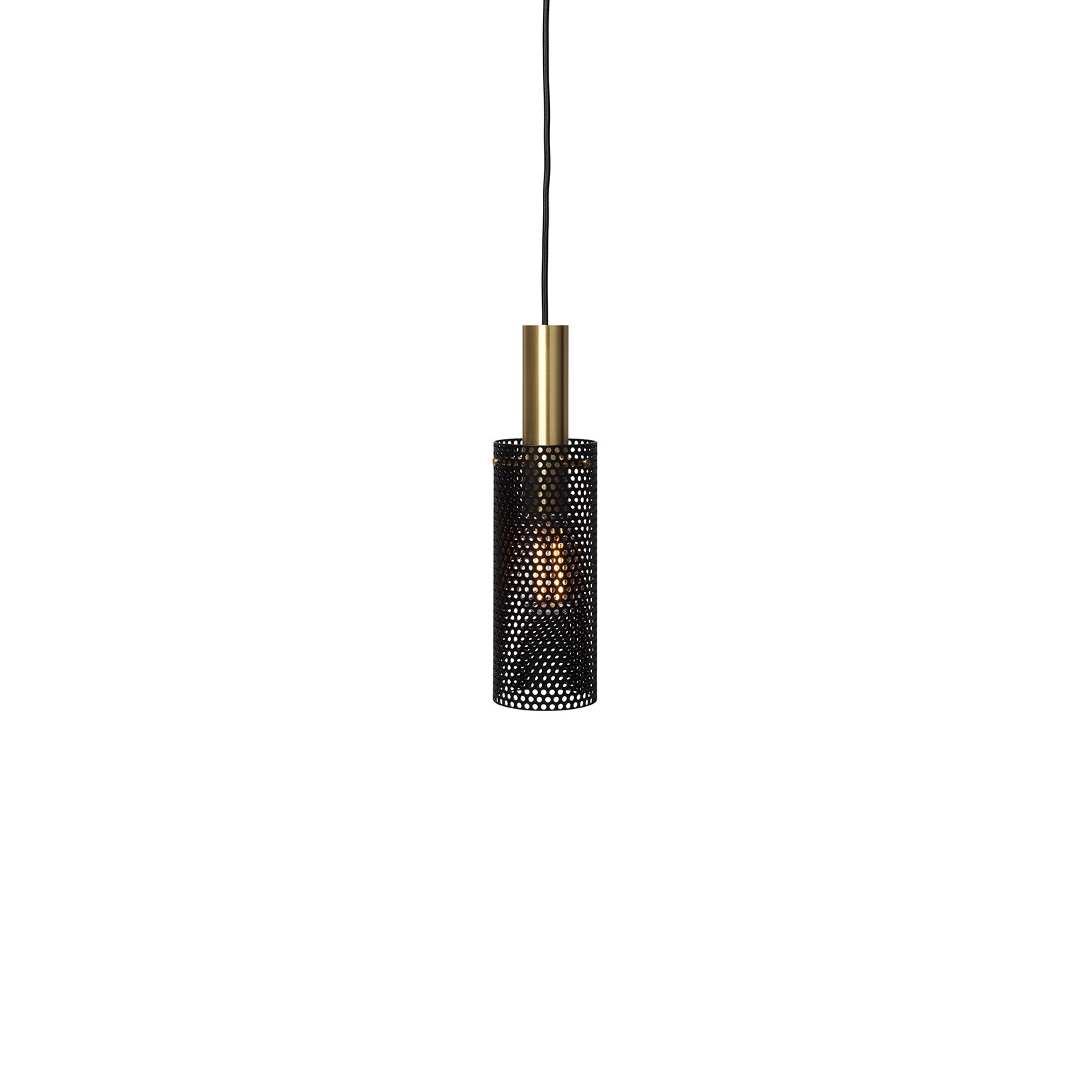 Vouge Pendant - Small - Black/Brass