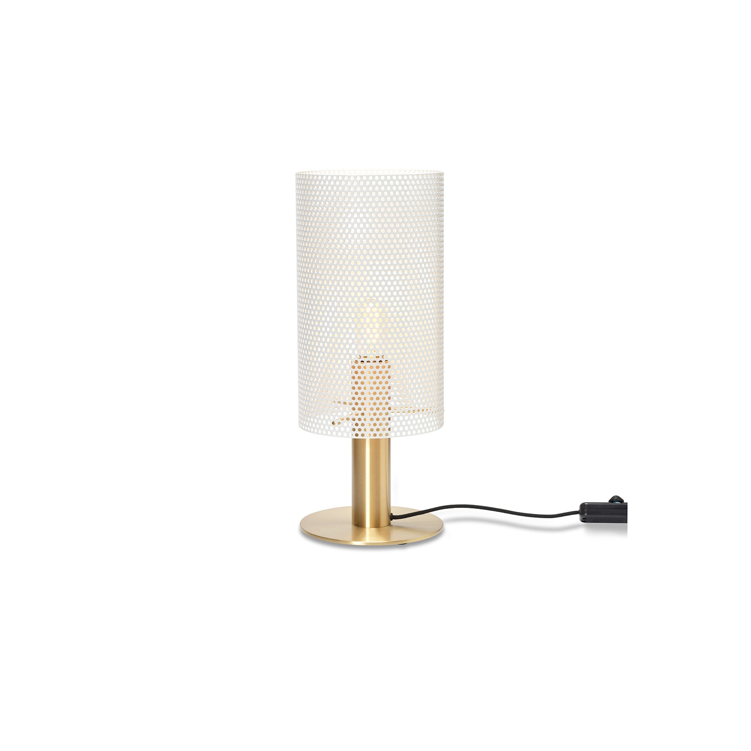 Vouge Table - Medium - White/Brass