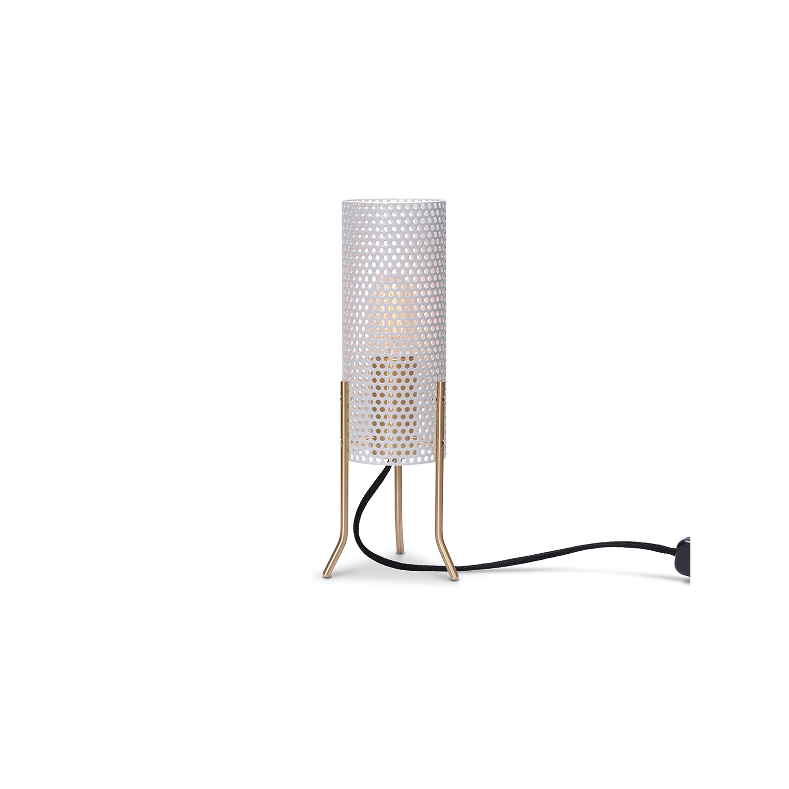 Vouge Tripod Table - Small - White/Brass
