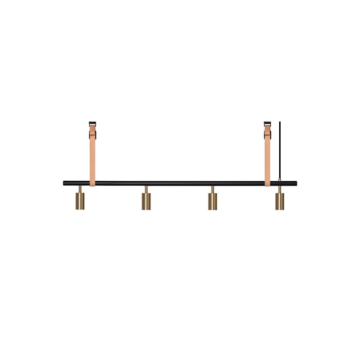 Long John 4 Pendant - Black/Brass - Nature Leather