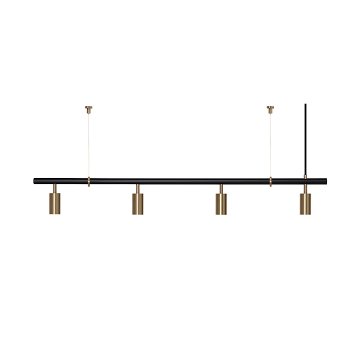 Mostra il prodotto Long John 4 Pendant with Uplight - Black/Brass del produttore RUBN 
