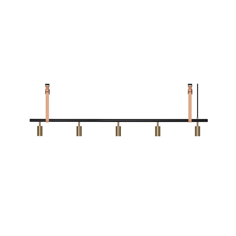 Long John 5 Pendant - Black/Brass - Nature Leather