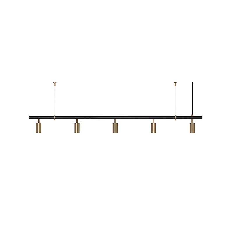 Mostrar el producto Long John 5 Pendant with Uplight - Black/Brass del fabricante RUBN 