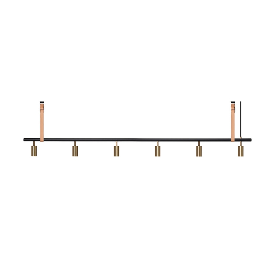 Long John 6 Pendant - Black/Brass - Nature Leather