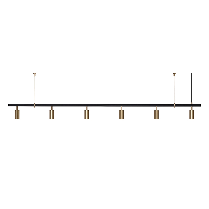 Mostrar el producto Long John 6 Pendant with Uplight - Black/Brass del fabricante RUBN 