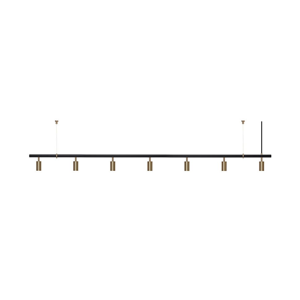 Mostrar el producto Long John 7 Pendant with Uplight - Black/Brass del fabricante RUBN 