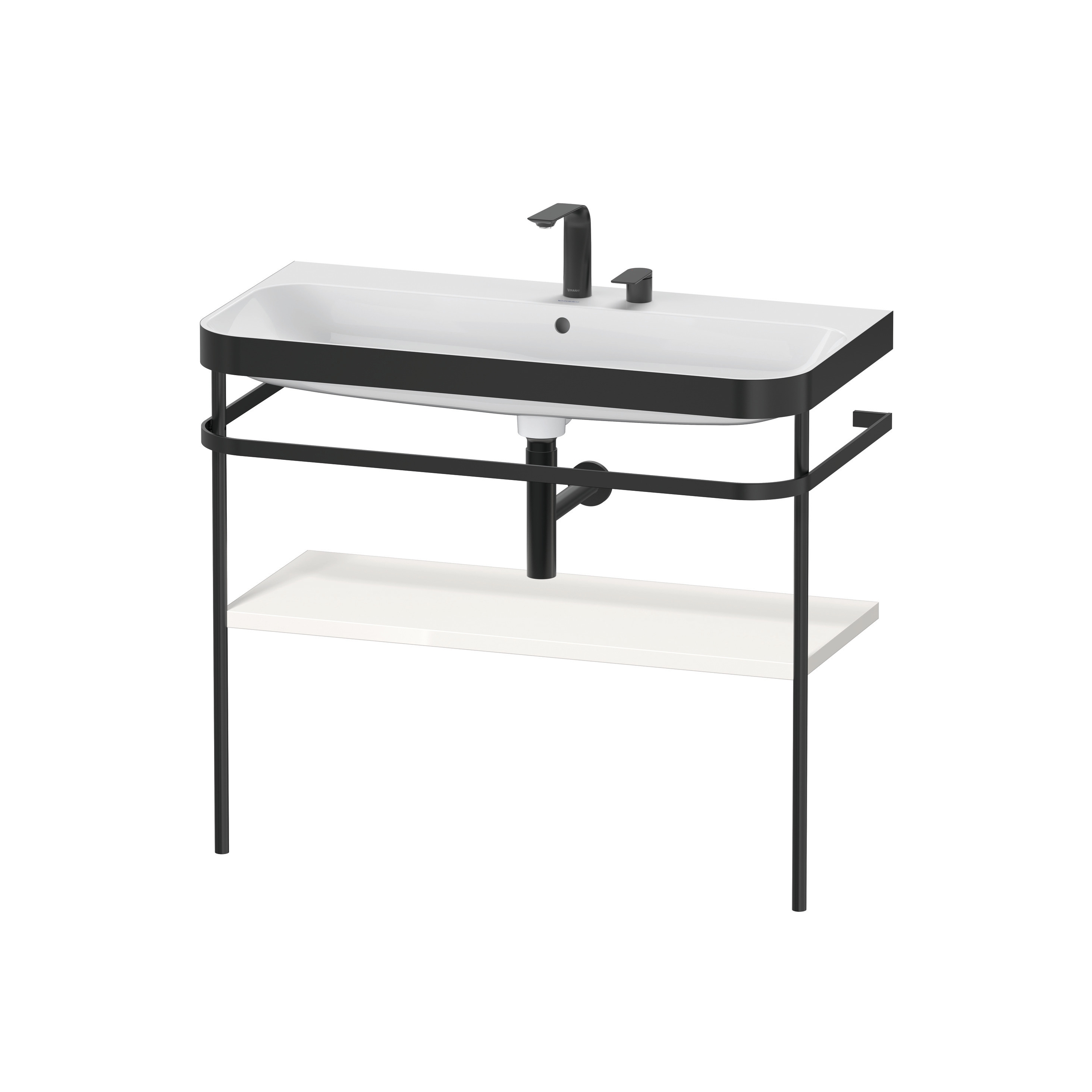 Afficher le produit Happy D.2 Plus - Furniture washbasin with metal console floor-standing du fabricant DURAVIT