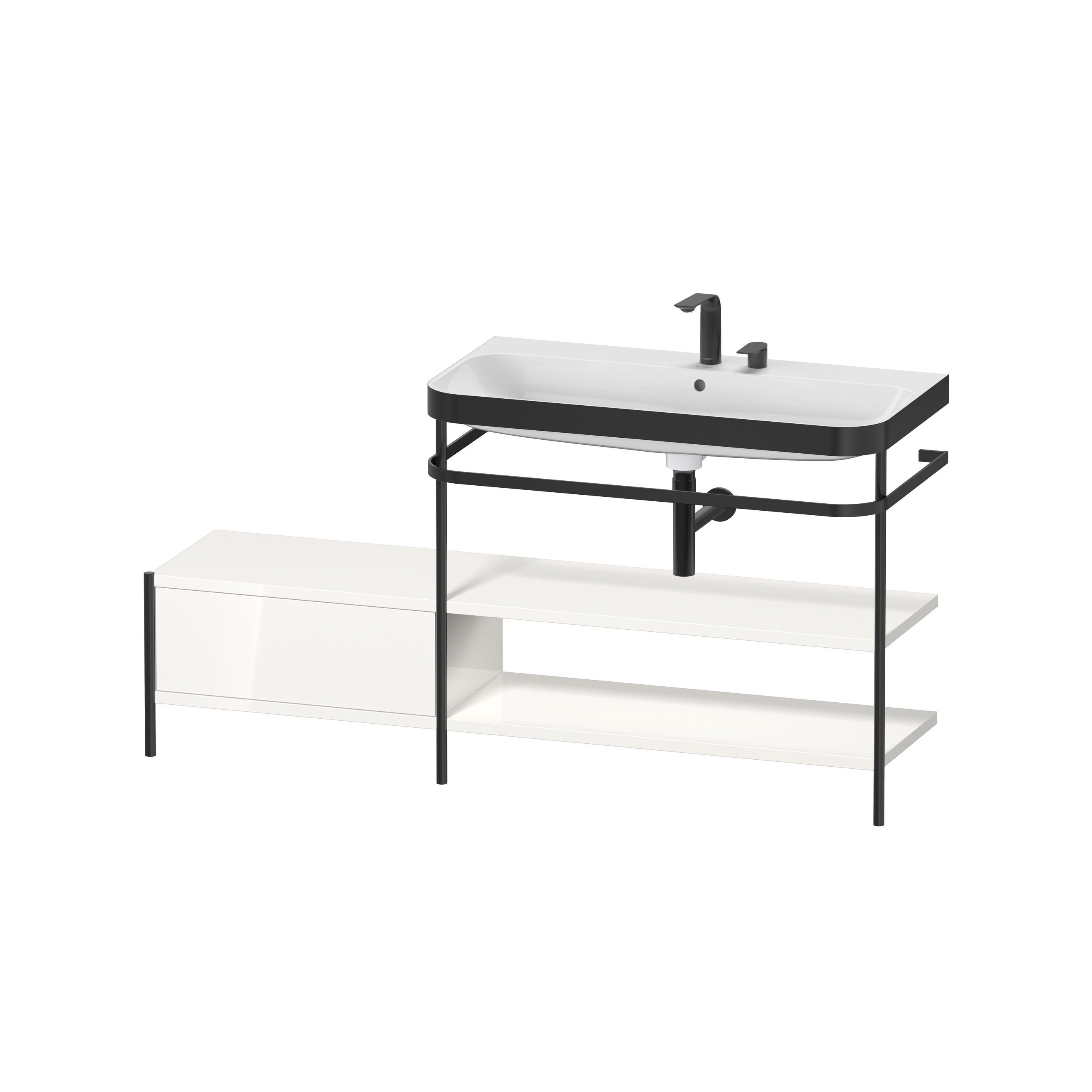 Mostra il prodotto Happy D.2 Plus - Furniture washbasin with metal console floor-standing del produttore DURAVIT