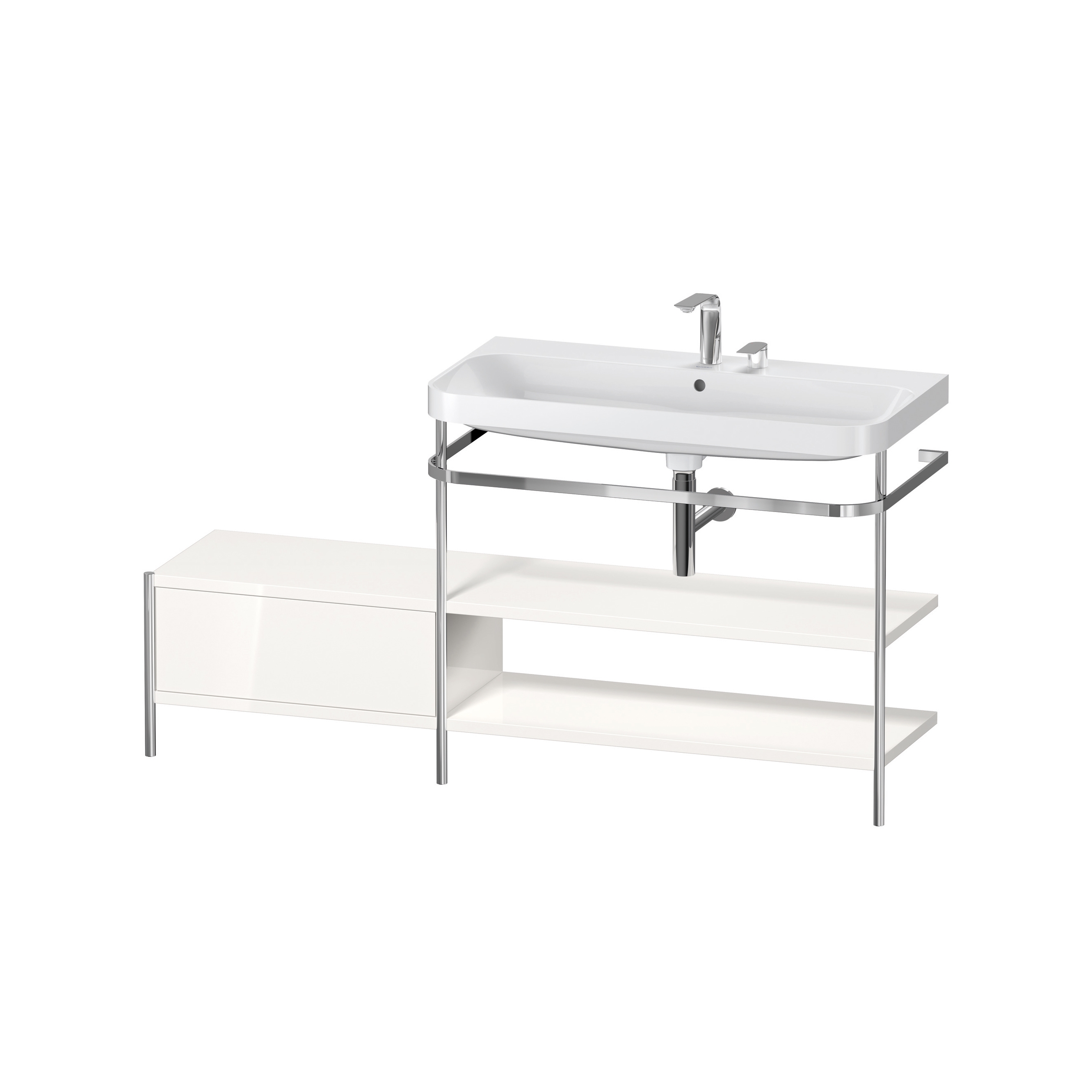 Produkt Happy D.2 Plus - Möbelwaschtisch mit Metallkonsole bodenstehend des Herstellers DURAVIT anzeigen