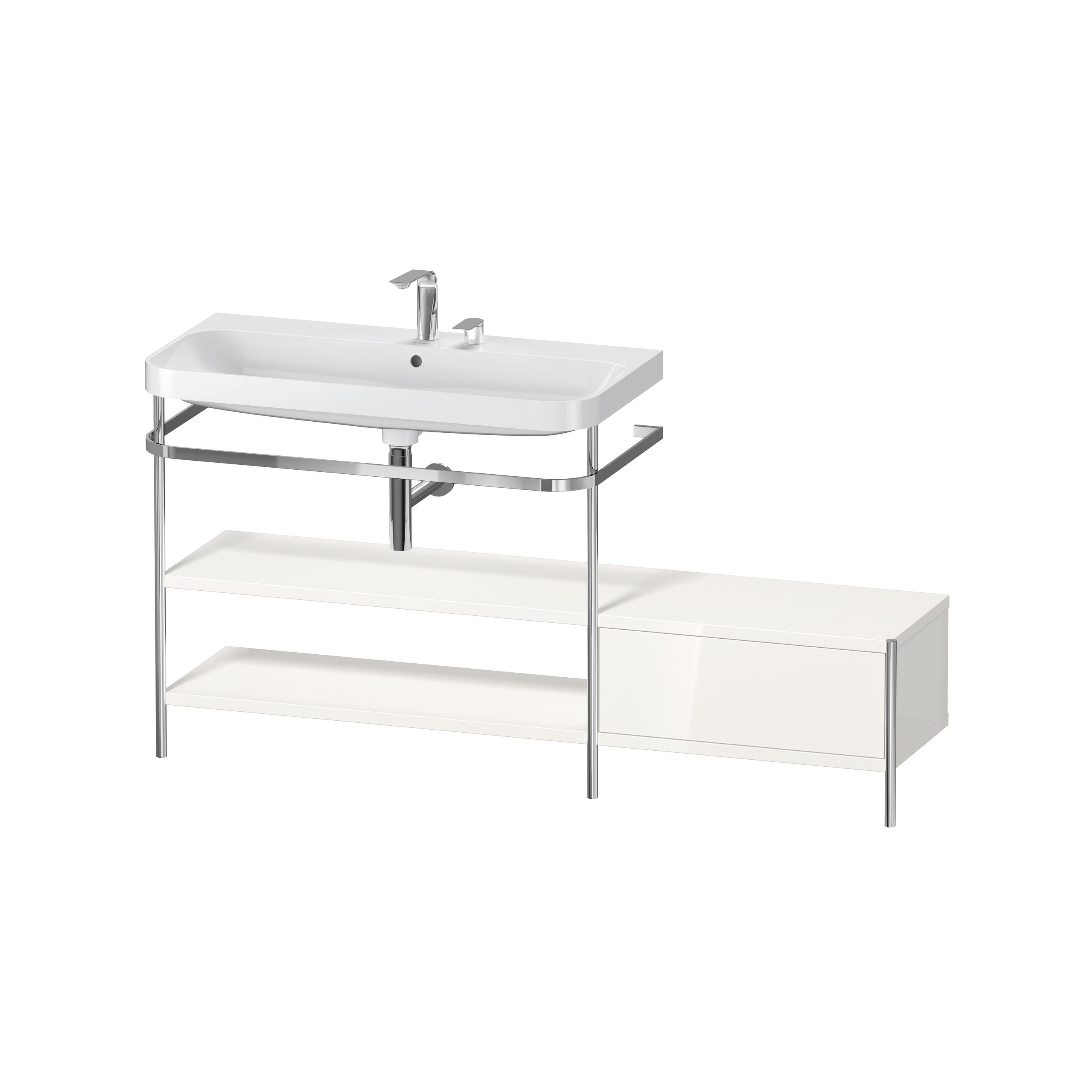 Afficher le produit Happy D.2 Plus - Furniture washbasin with metal console floor-standing du fabricant DURAVIT