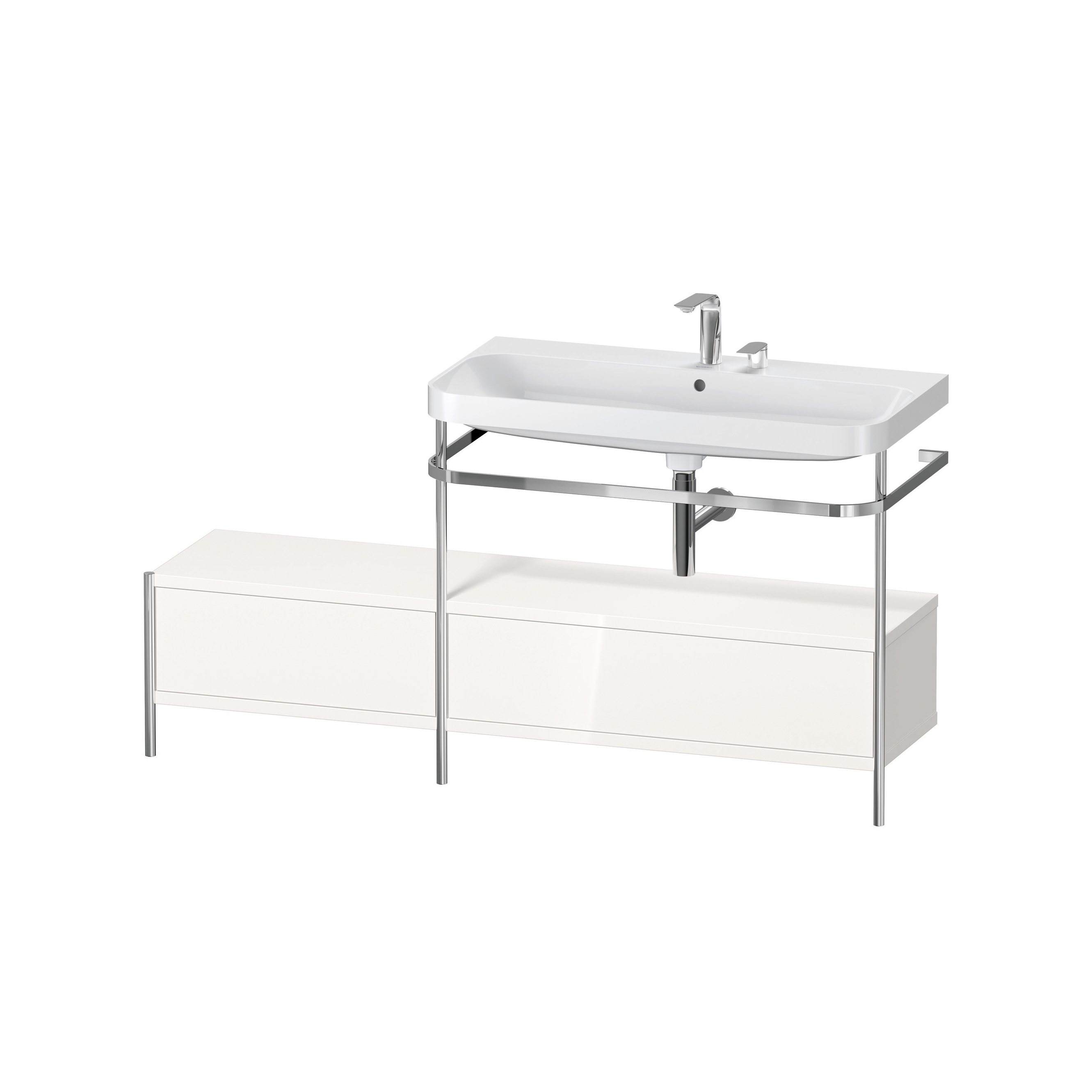 Mostra il prodotto Happy D.2 Plus - Furniture washbasin with metal console floor-standing del produttore DURAVIT