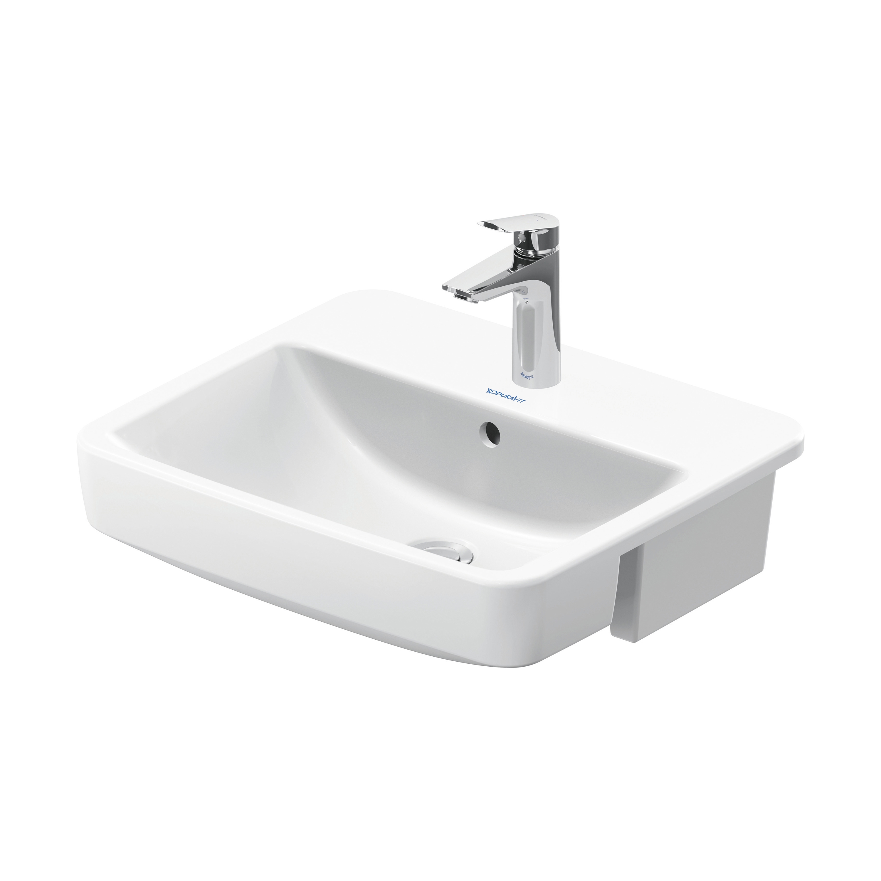 Vertoon produk Duravit No.1 semi-recessed washbasin van vervaardiger DURAVIT