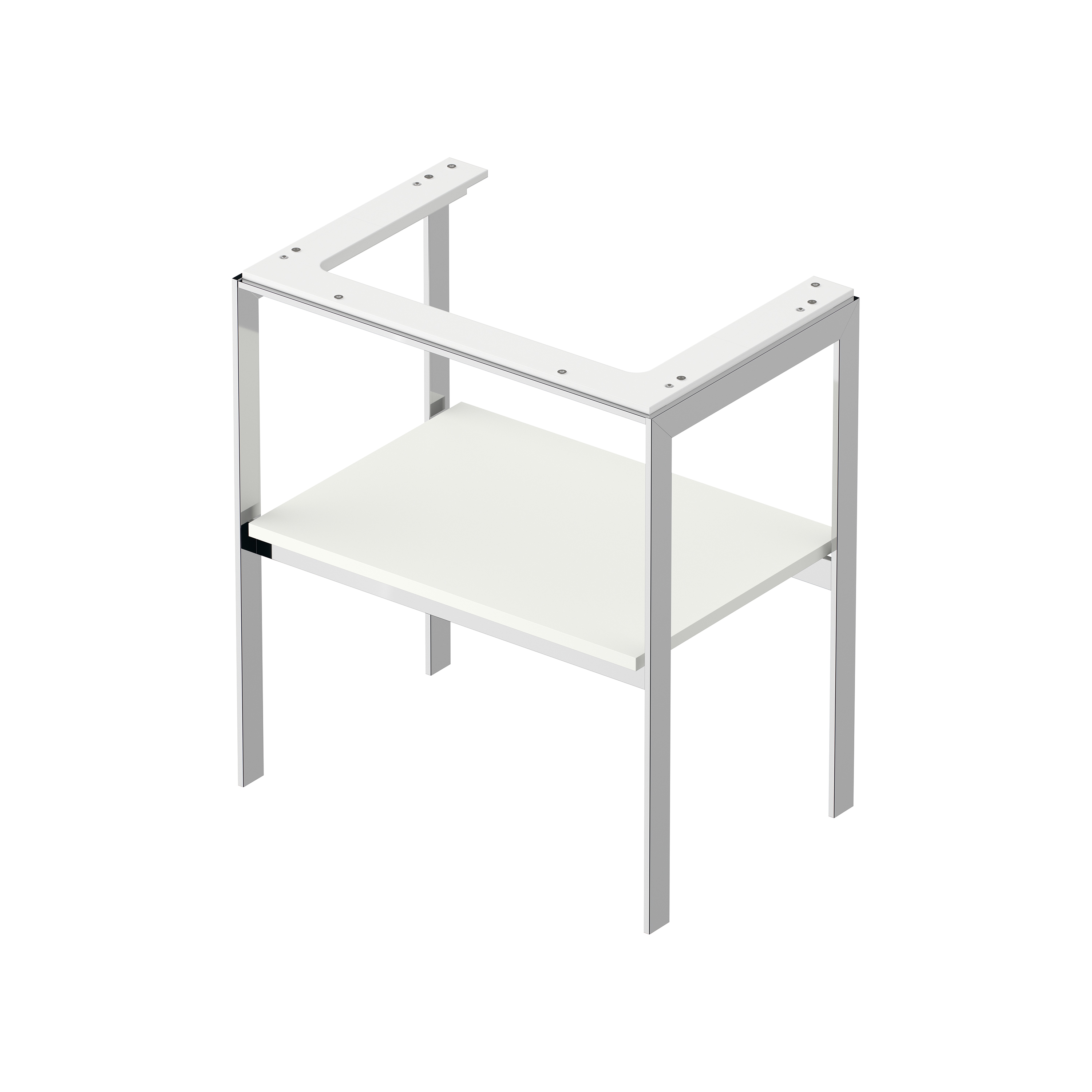 Display product White Tulip metal console floor-standing from manufacturer DURAVIT