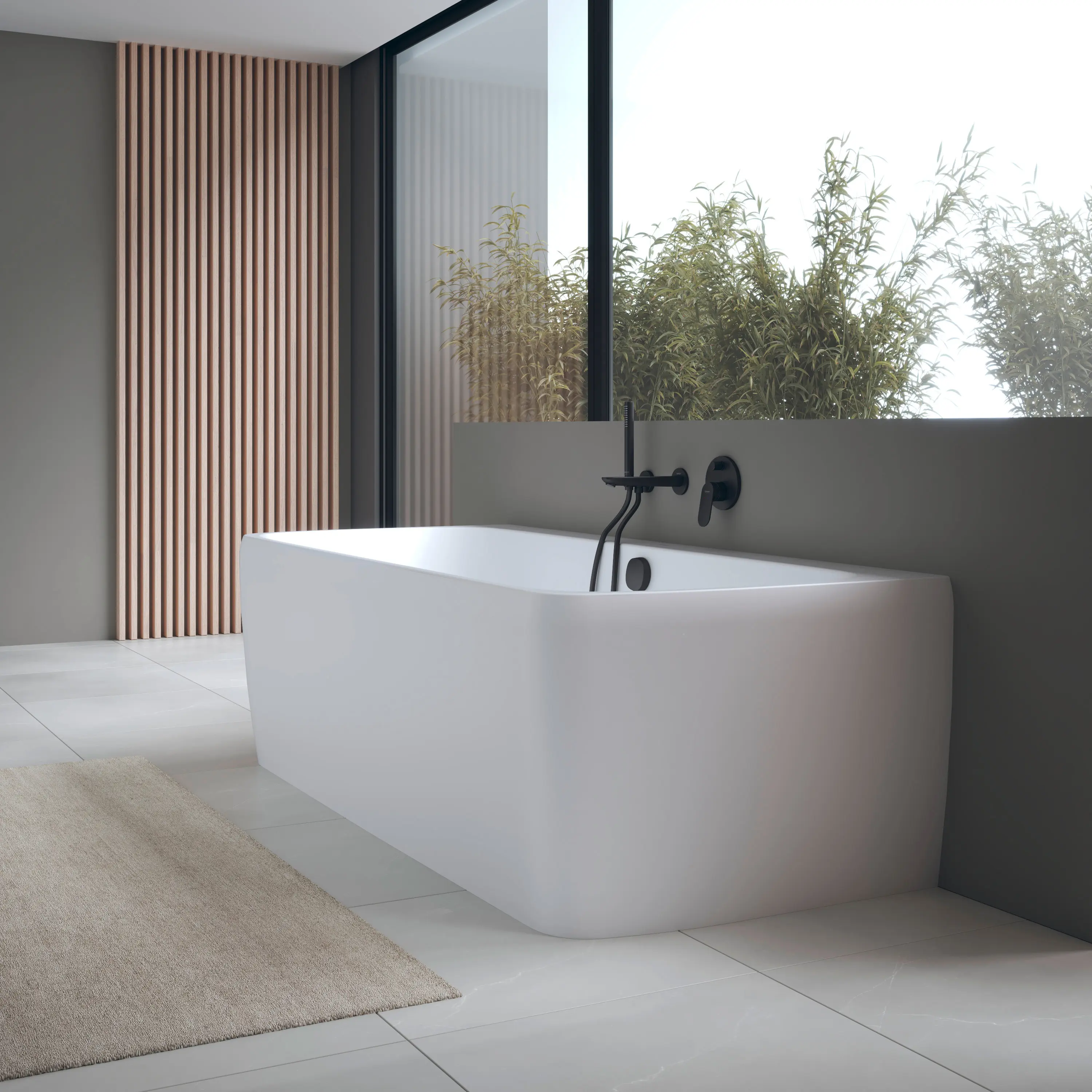 DURAVIT - Qatego bathtub back-to-wall