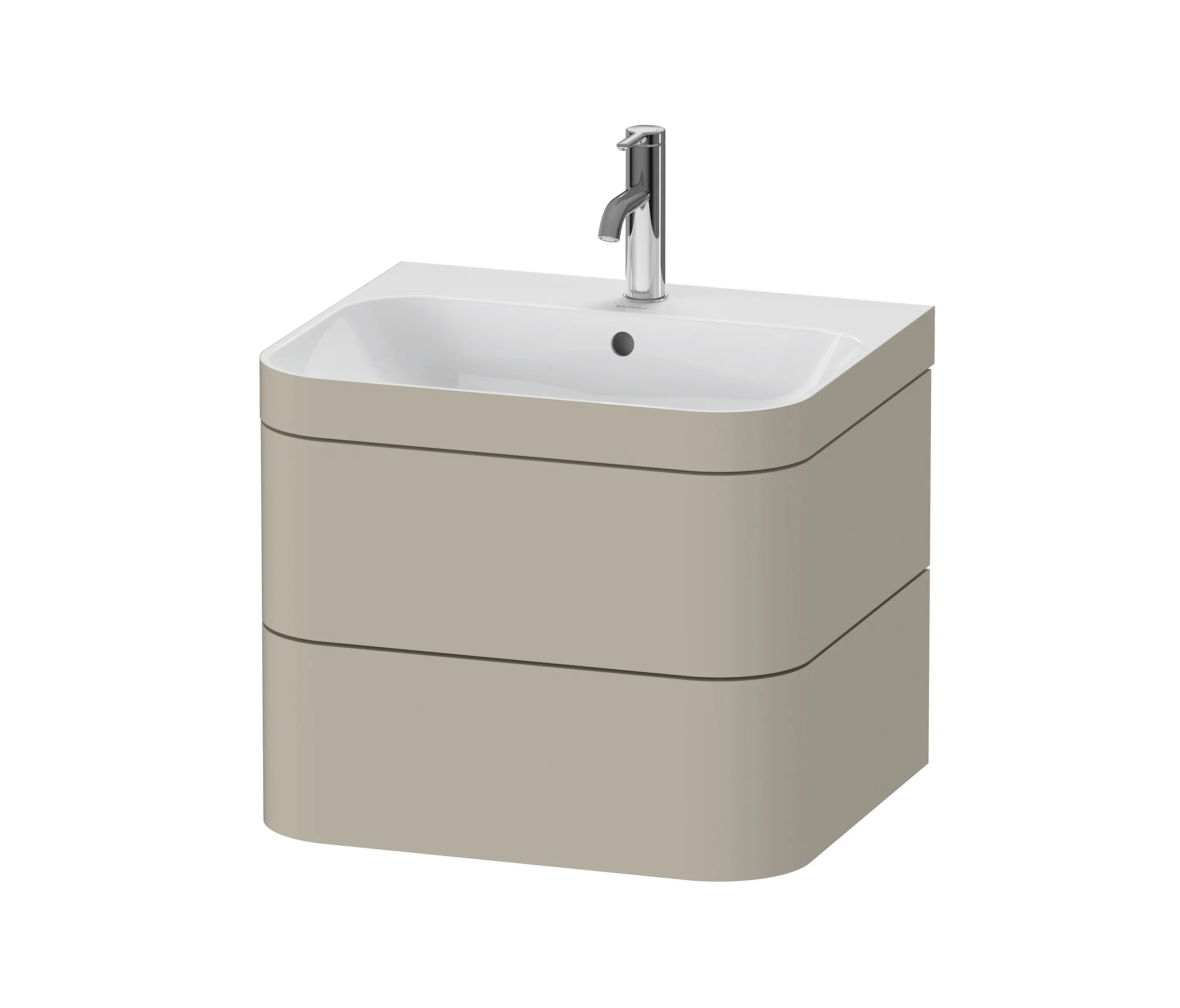 DURAVIT - Happy D.2 Plus furniture washbasin with substructure wall hanging