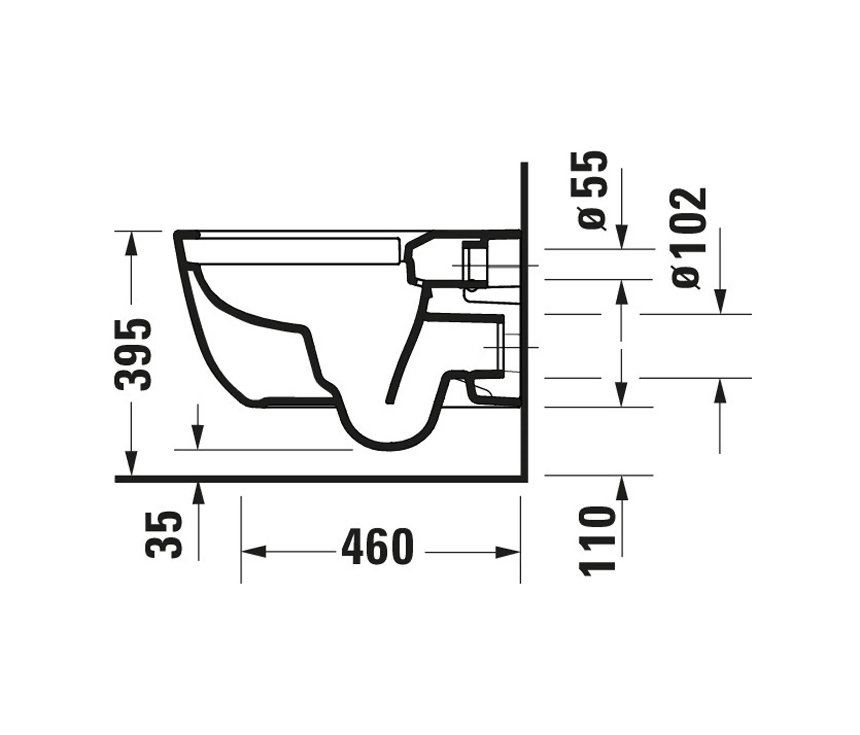 DURAVIT - Aurena wall-mounted toilet