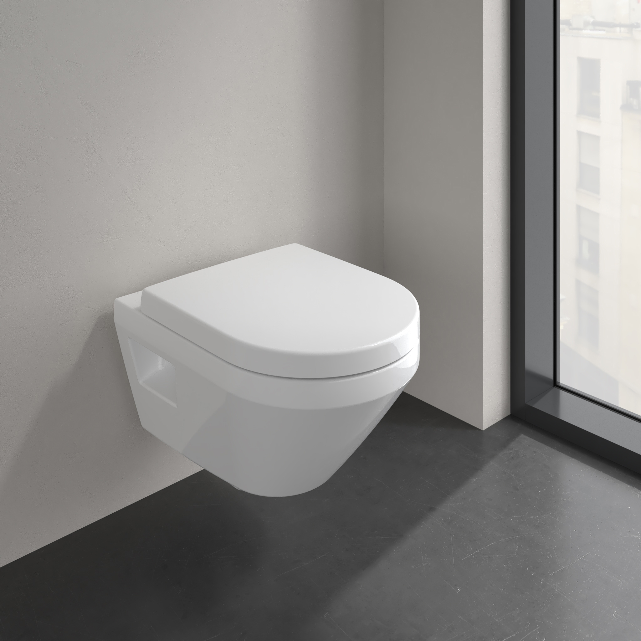 Display product Architectura washdown toilet rimless, TwistFlush from manufacturer Villeroy & Boch