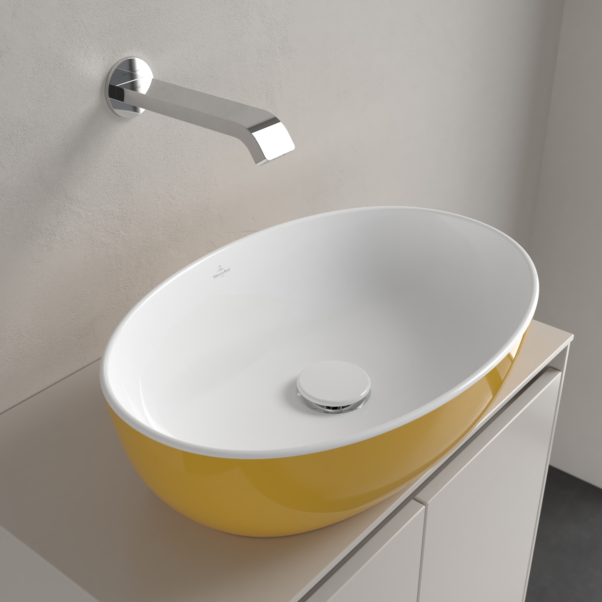 Artis Surface-mounted washbasin, 480 x 325 x 135 mm