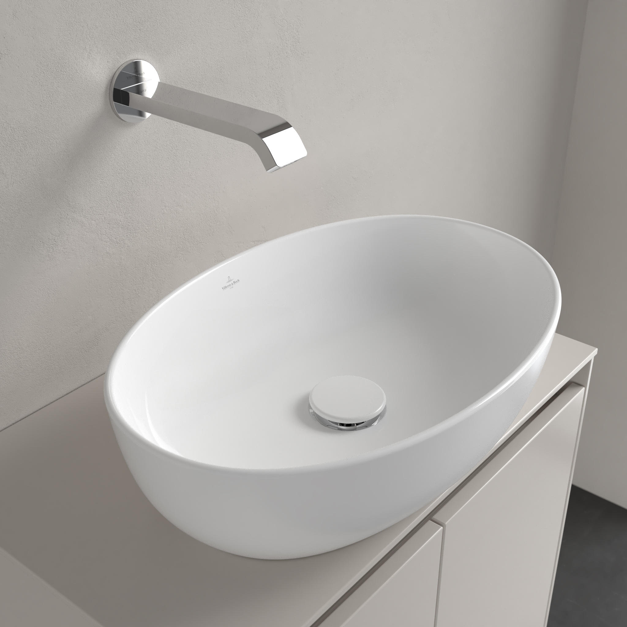 Artis Surface-mounted washbasin, 480 x 325 x 135 mm - cumulated