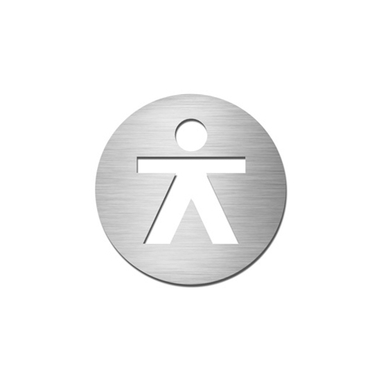 Display product Pictograms round | stainless steel | Gentlemen from manufacturer Serafini