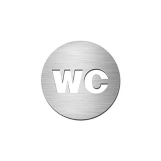 Display product Pictograms round | stainless steel | WC from manufacturer Serafini