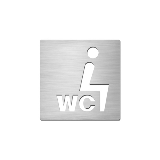 Afficher le produit Pictograms square | stainless steel | Sit-down WC du fabricant Serafini