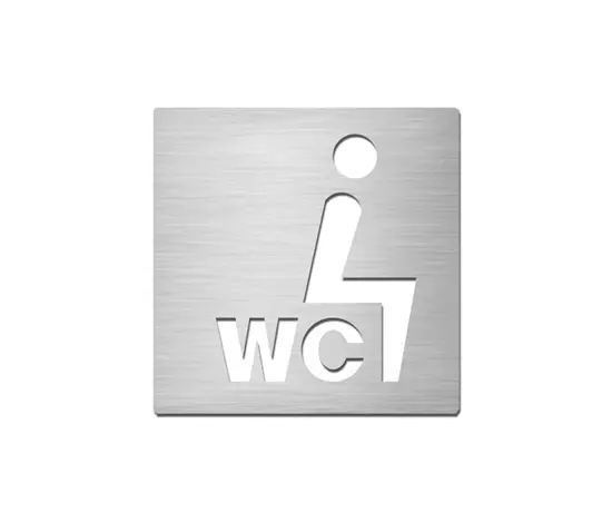 Serafini - Pictograms square | stainless steel | Sit-down WC