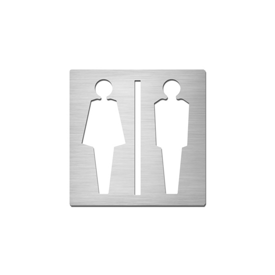 Afficher le produit Pictograms square | stainless steel | Ladies/Gentlemen du fabricant Serafini