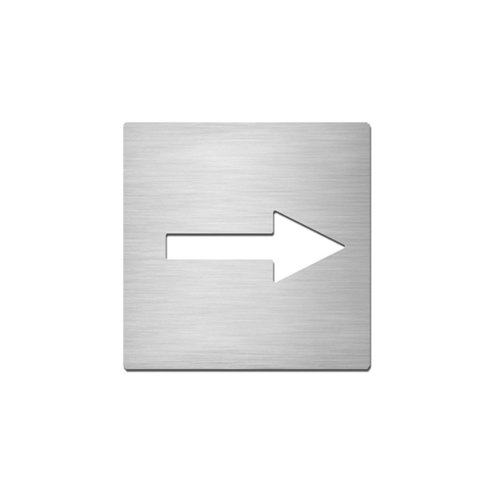 Display product Pictograms square | stainless steel | Direction from manufacturer Serafini