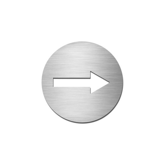 Mostra il prodotto Pictograms round | stainless steel | Direction del produttore Serafini
