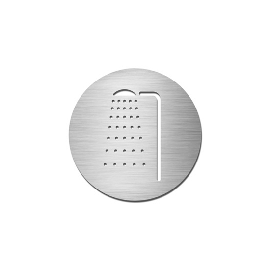 Display product Pictograms round | stainless steel | Shower from manufacturer Serafini