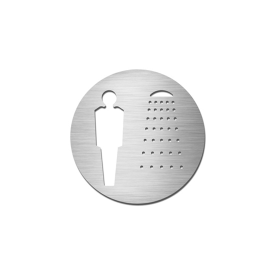 Display product Pictograms round | stainless steel | Gentlemen's shower from manufacturer Serafini