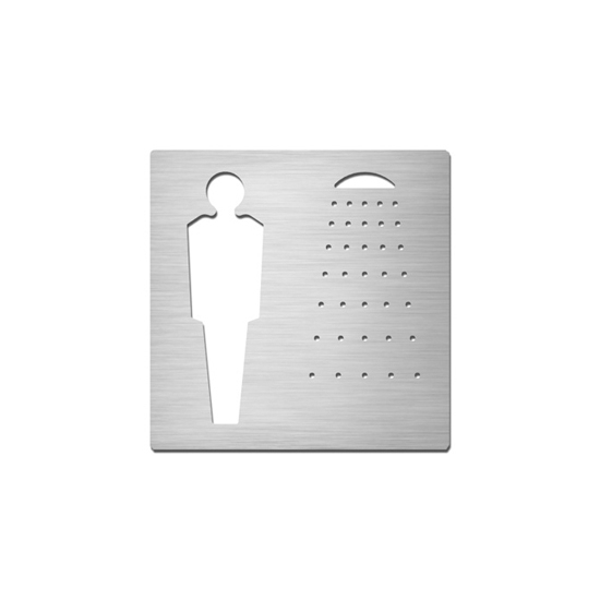 Mostra il prodotto Pictograms square | stainless steel | Gentlemen's shower del produttore Serafini