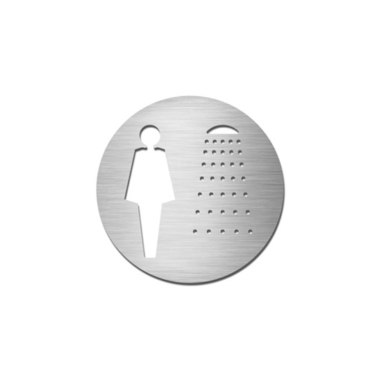 Display product Pictograms round | stainless steel | Ladies shower from manufacturer Serafini