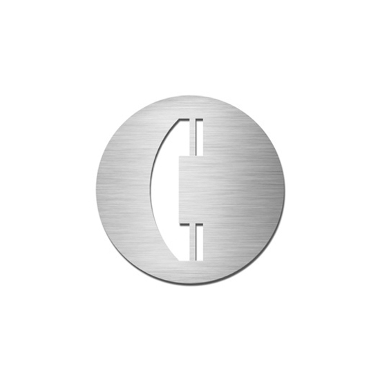 Display product Pictograms round | stainless steel | Telephone from manufacturer Serafini