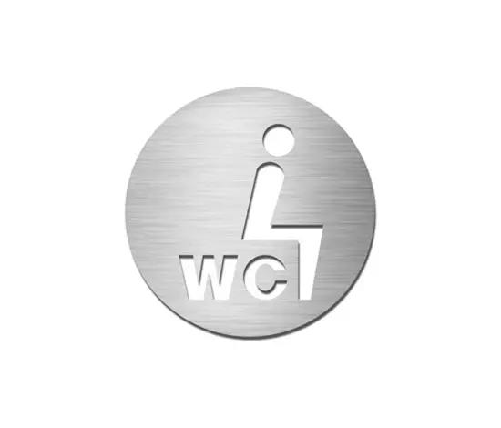 Serafini - Pictograms round | stainless steel | Sit-down WC