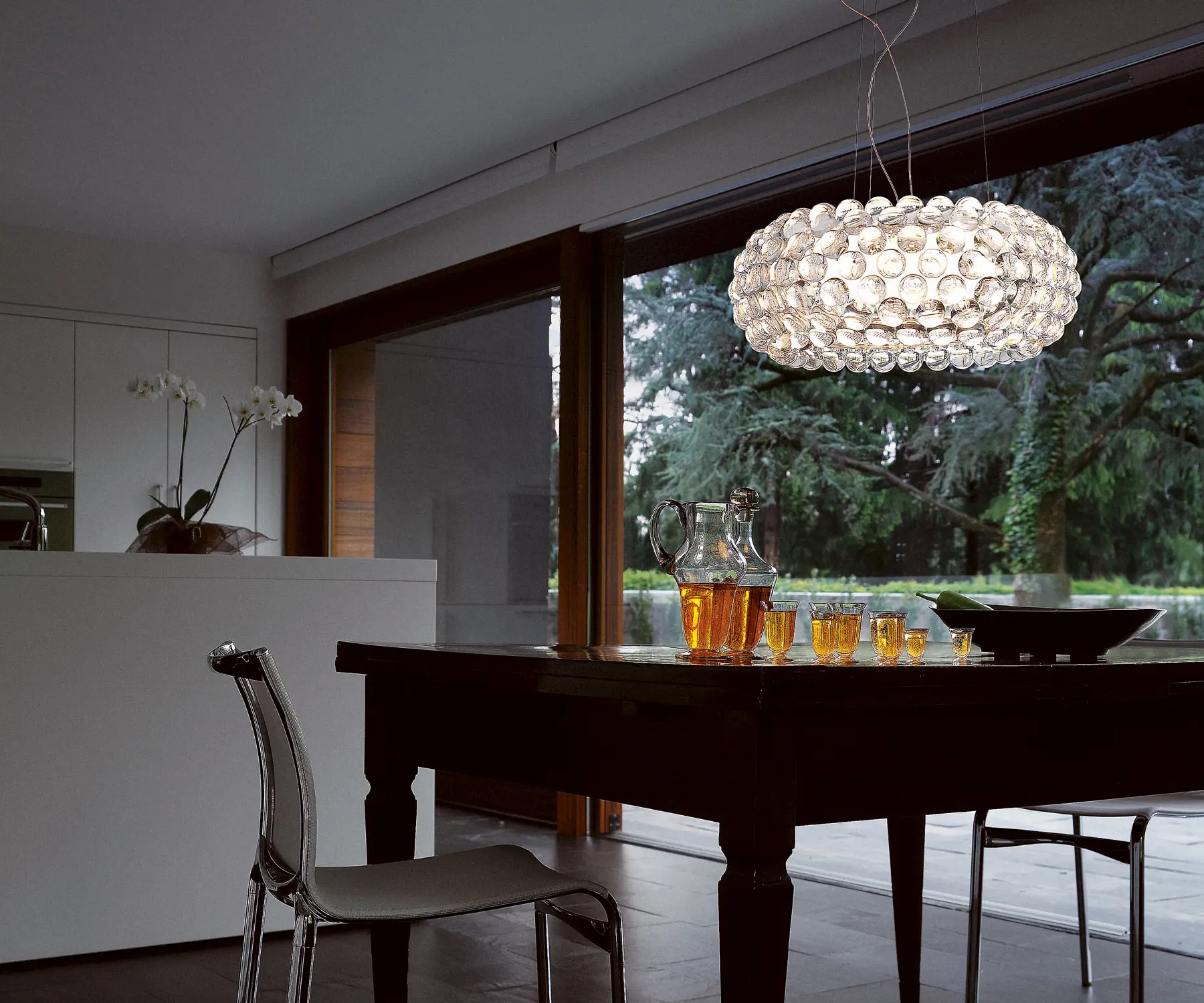Foscarini - Caboche Plus Pendelleuchte mittel LED transparent