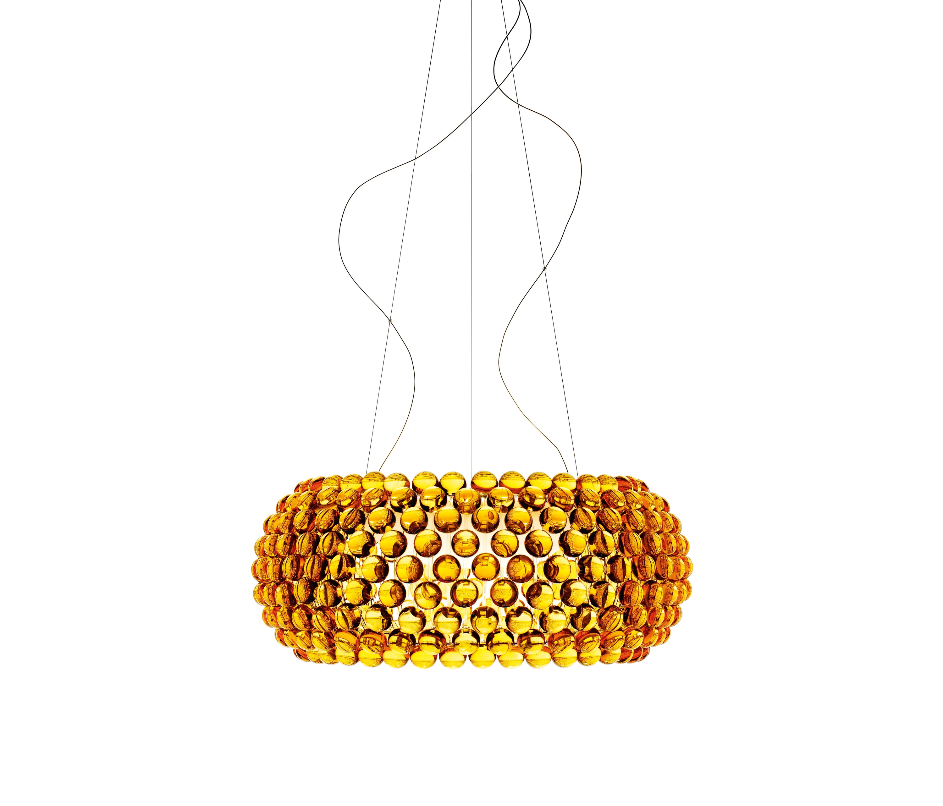 Display product Caboche suspension big yellow-gold from manufacturer Foscarini