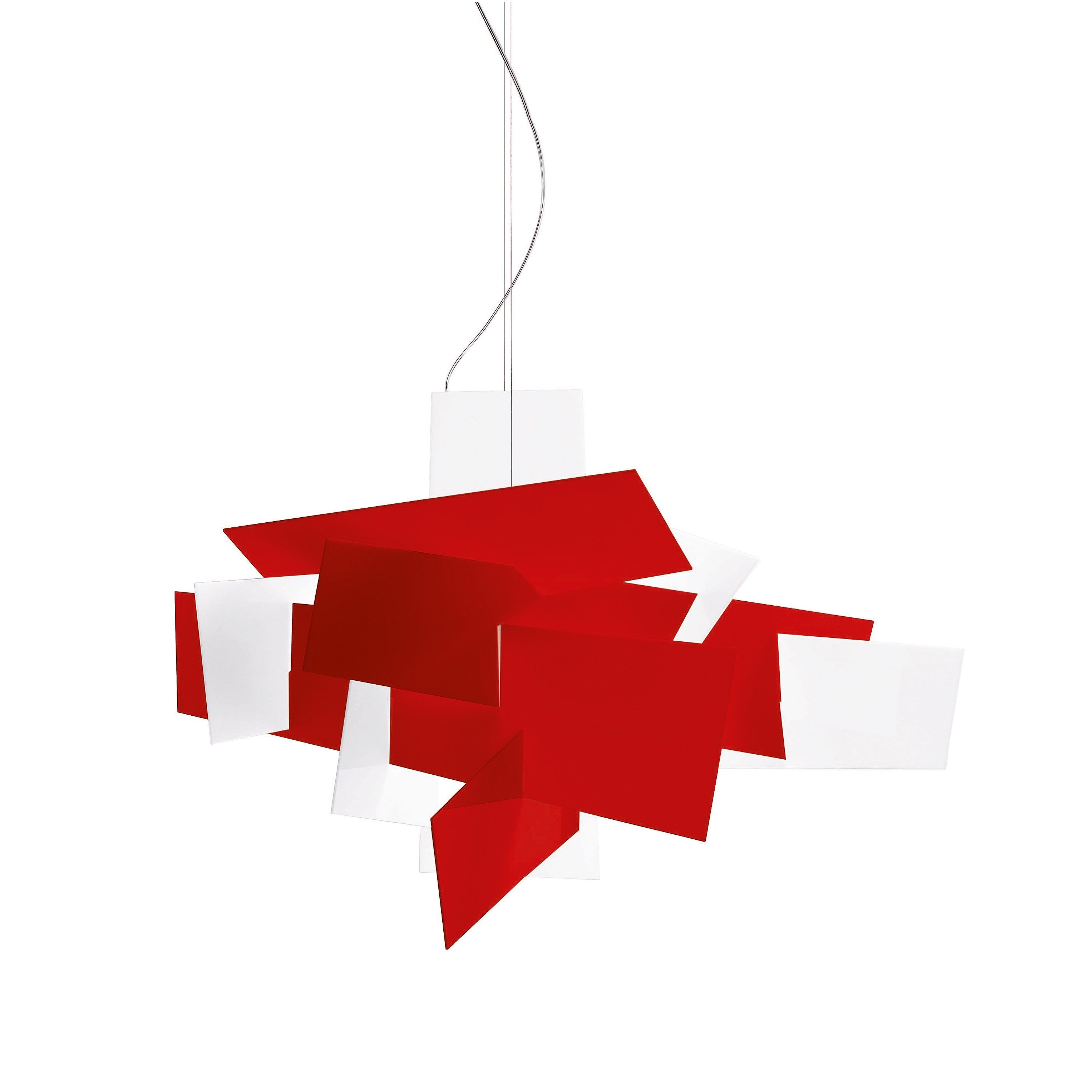 Display product Big Bang suspension red from manufacturer Foscarini