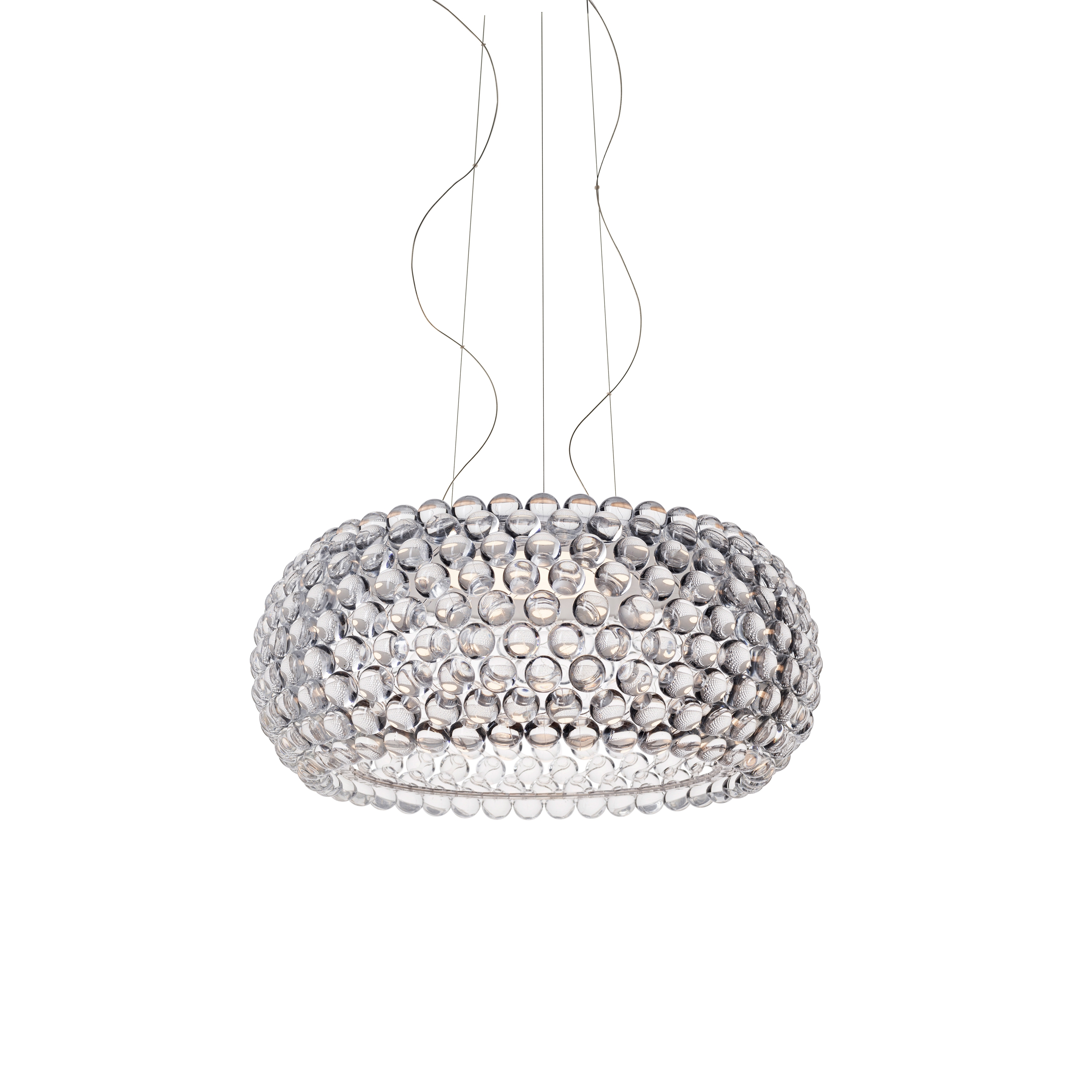 Display product Caboche Plus suspension big LED transparent from manufacturer Foscarini